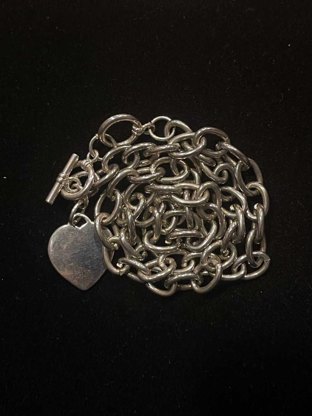 Heart Charm Silver Toggle Chain Bracelet - Women Jewelry-sturdy base metal